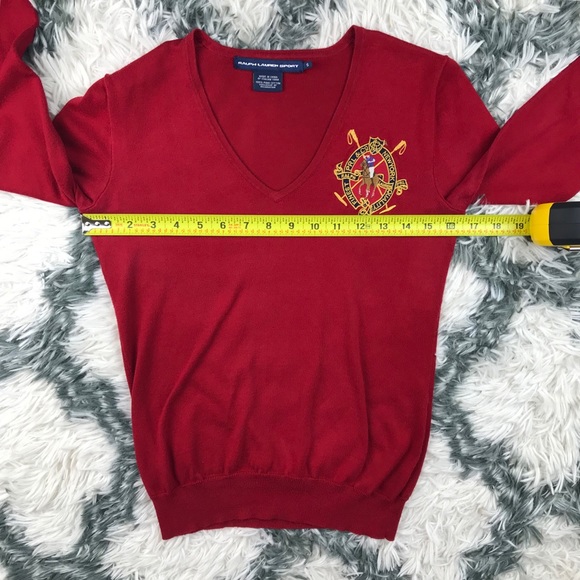 Ralph Lauren Sport Women’s Sweater Small Red - Picture 5 of 8